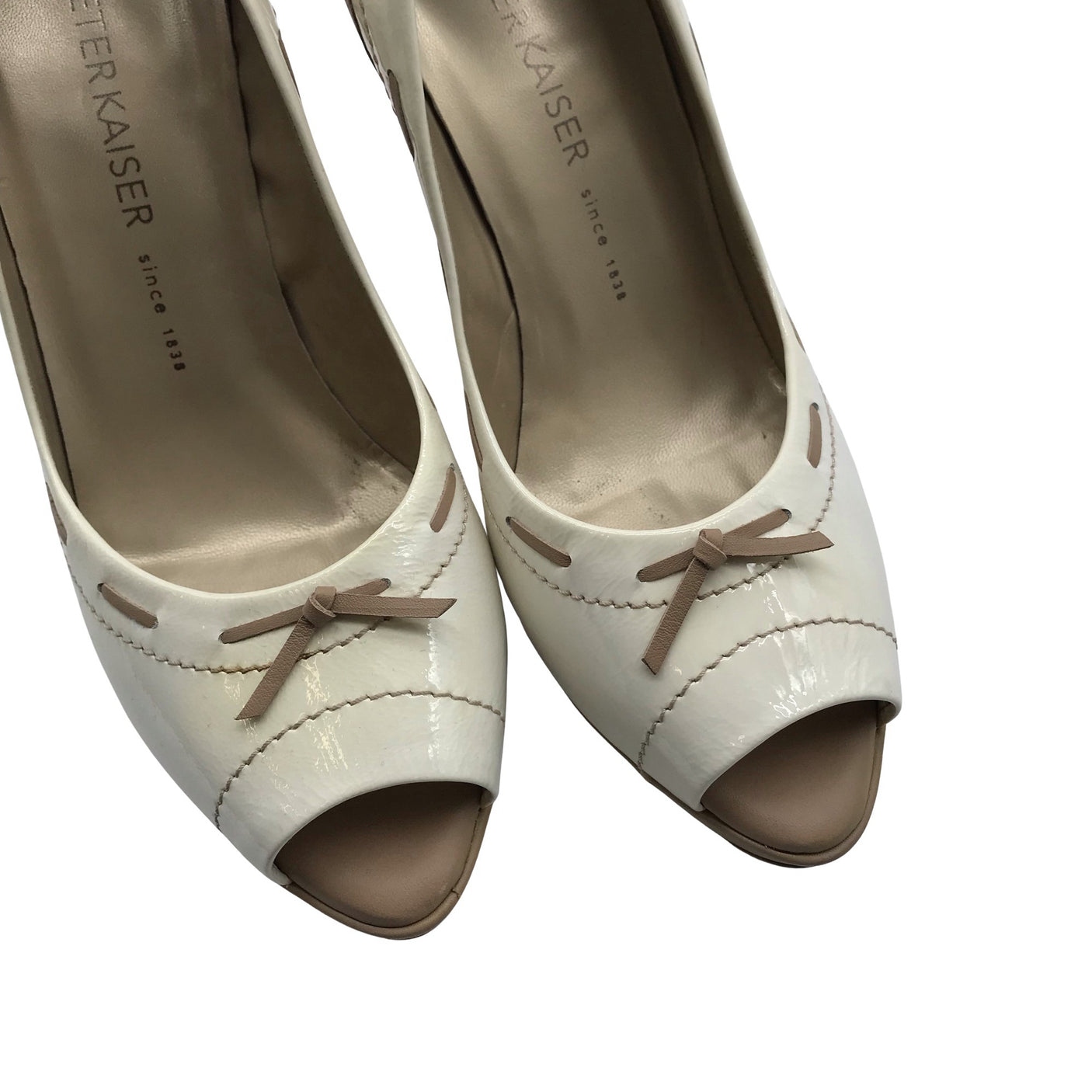 Unisex Peter Kaiser - Open toe high heel shoes, size 39 - Beige (2)