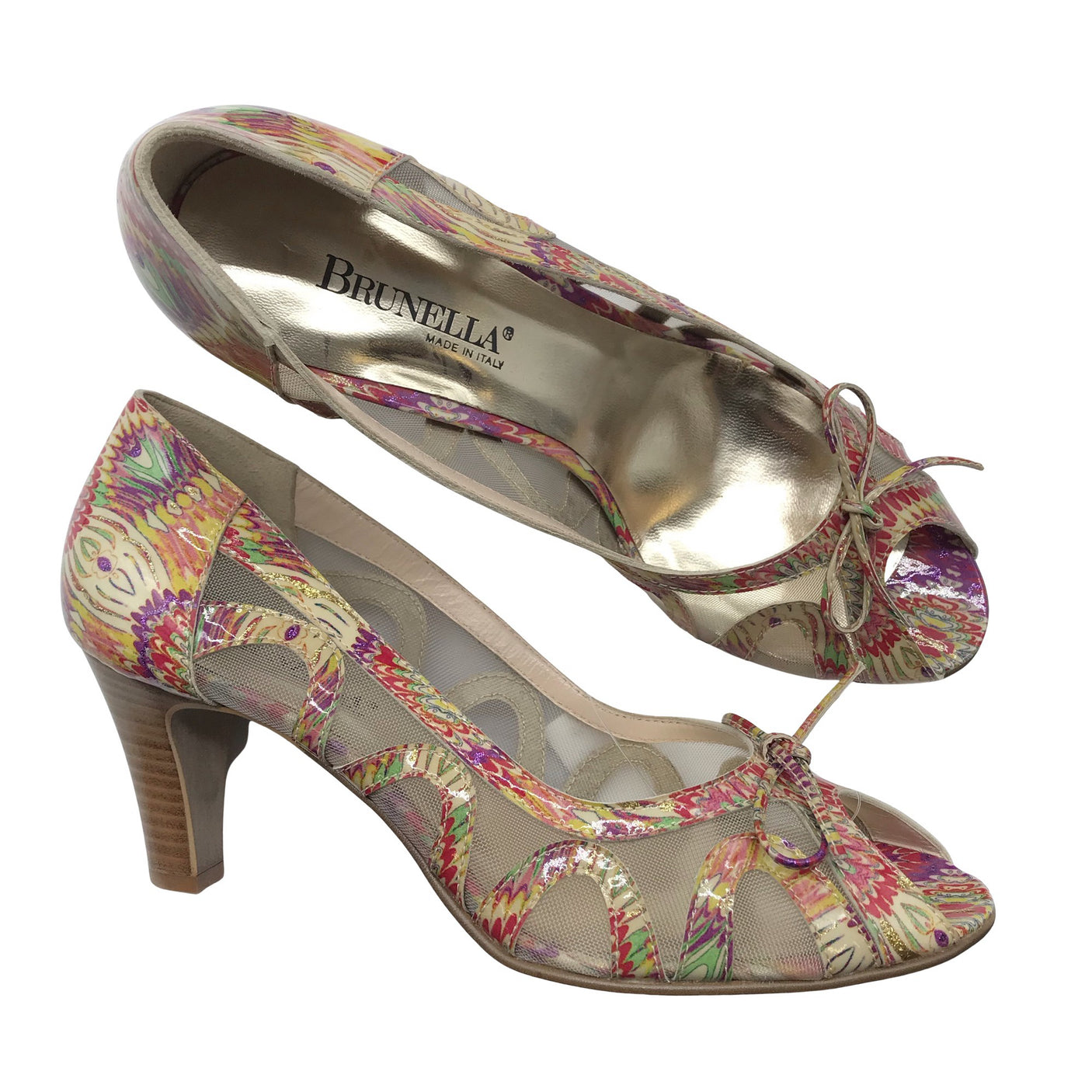 Unisex Brunella - Open toe high heel shoes, size 39 - Beige (2)