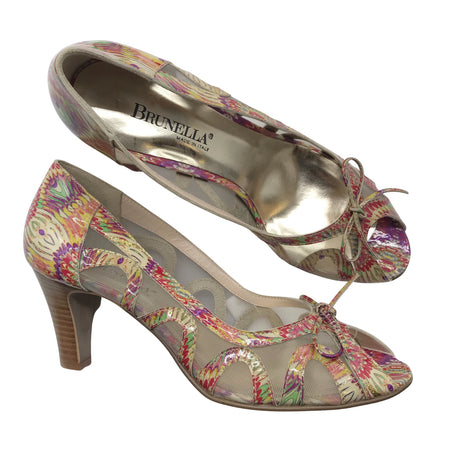 Unisex Brunella - Open toe high heel shoes, size 39 - Beige ()
