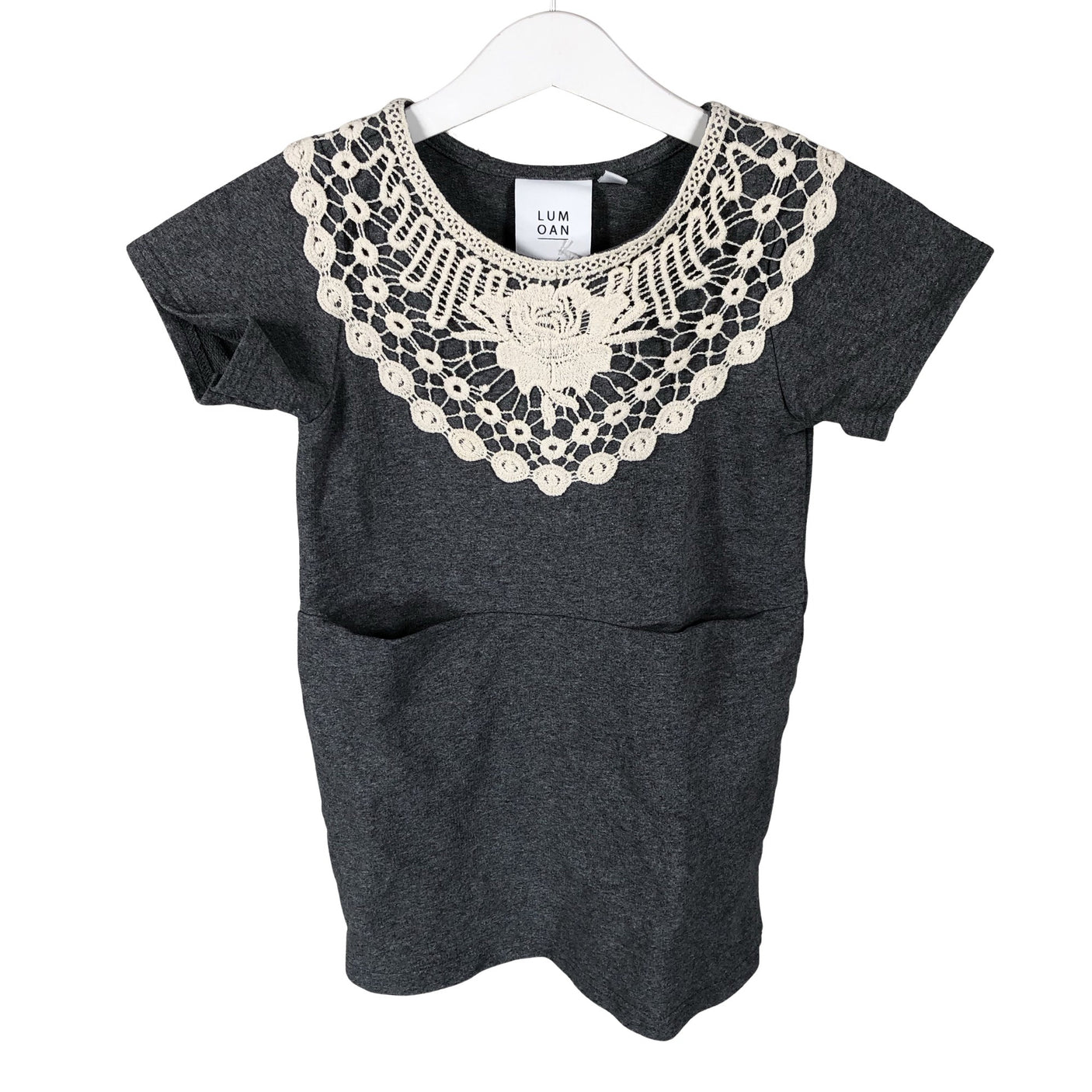 Unisex Lumoan - Tricot dress, size 110 - 116 - Gray (1)