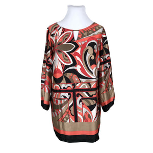 Unisex Betty Barclay - Schiffon tunic, size 44 - Brown (1)