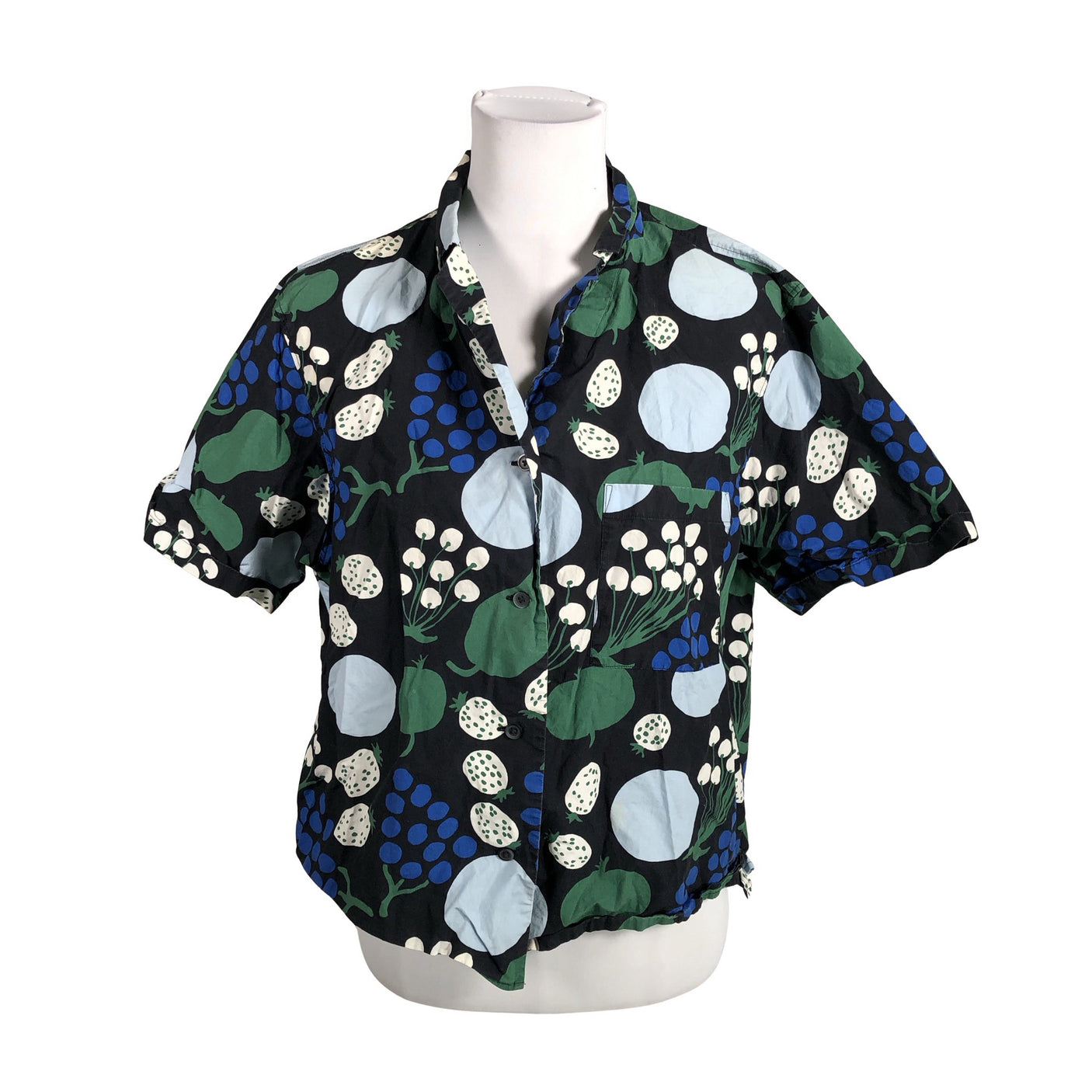 Unisex Uniqlo - Short-sleeved blouse, size 40 - Black (1)