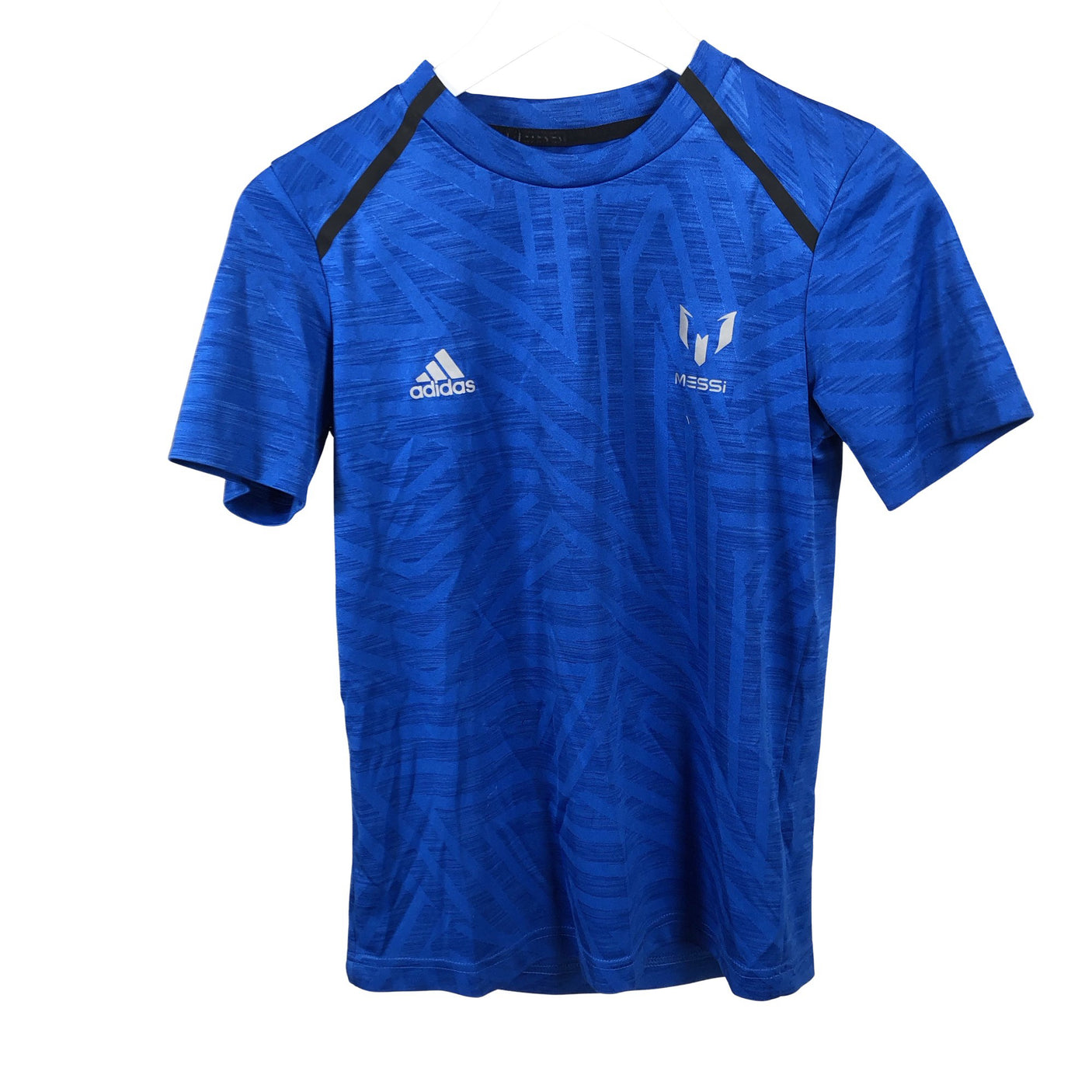 Unisex Adidas - Sports shirt, short sleeve, size 146 - 152 - Blue (1)