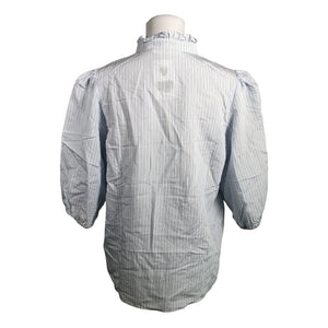 Unisex Samsoe&Samsoe - Short-sleeved blouse, size 40 - Blue (2)