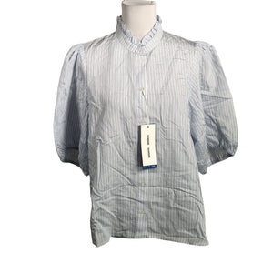 Unisex Samsoe&Samsoe - Short-sleeved blouse, size 40 - Blue (1)