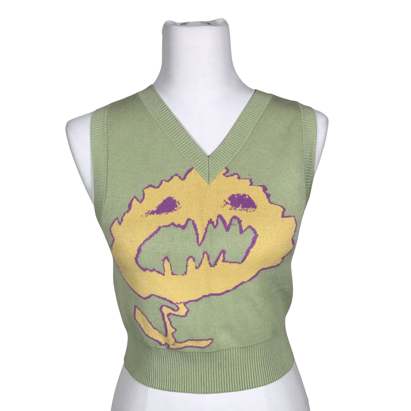 Unisex Weekday - Knit vest, size 34 - Green (2)