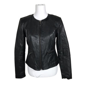 Unisex Woman By Earn - Leather jacket, size 38 - Black (2)