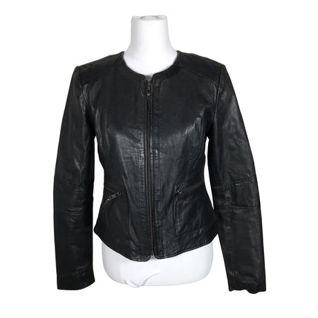 Unisex Woman By Earn - Leather jacket, size 38 - Black (2)