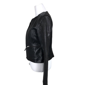 Unisex Woman By Earn - Leather jacket, size 38 - Black (4)