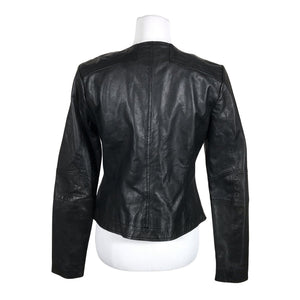 Unisex Woman By Earn - Leather jacket, size 38 - Black (5)