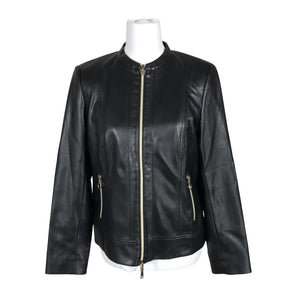 Unisex Betty Barclay - Leather jacket, size 42 - Black (2)
