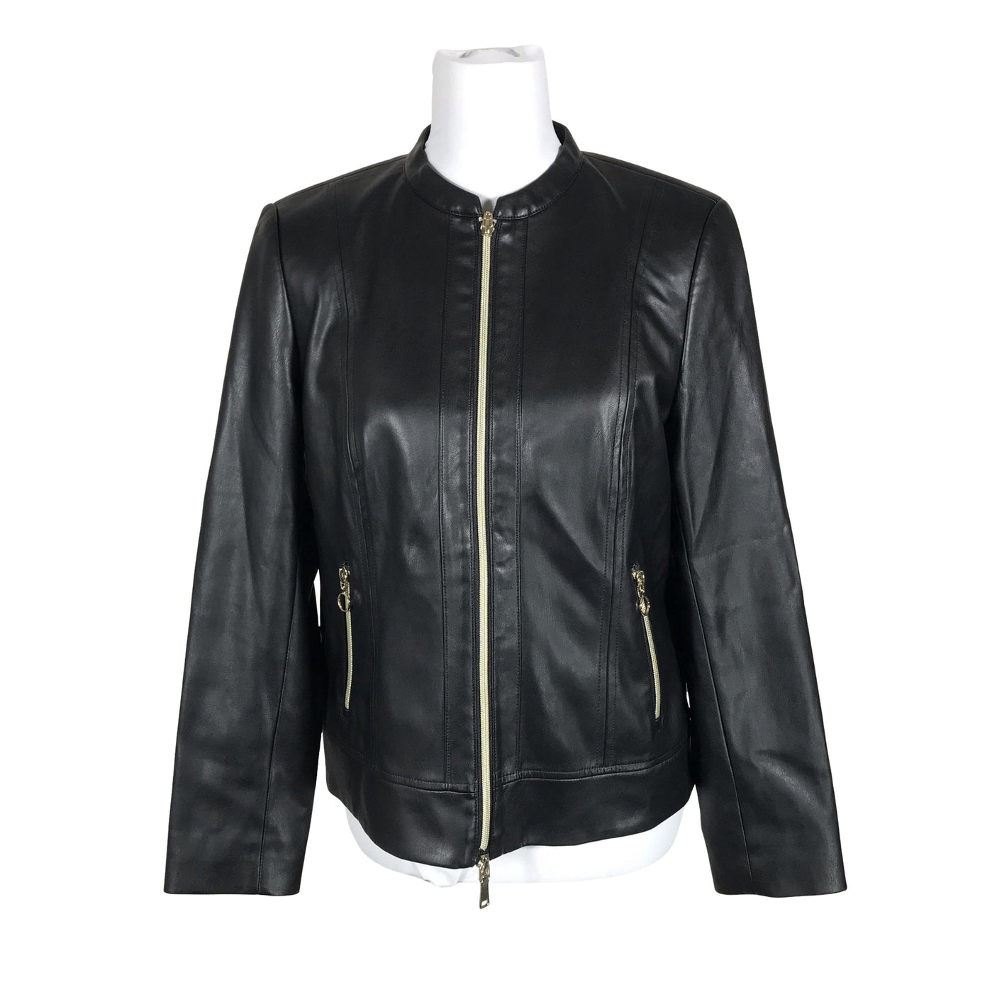Unisex Betty Barclay - Leather jacket, size 42 - Black (1)