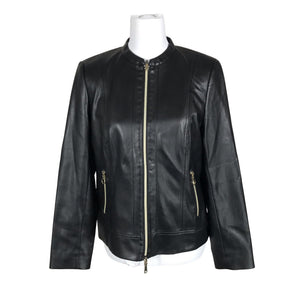 Unisex Betty Barclay - Leather jacket, size 42 - Black (1)