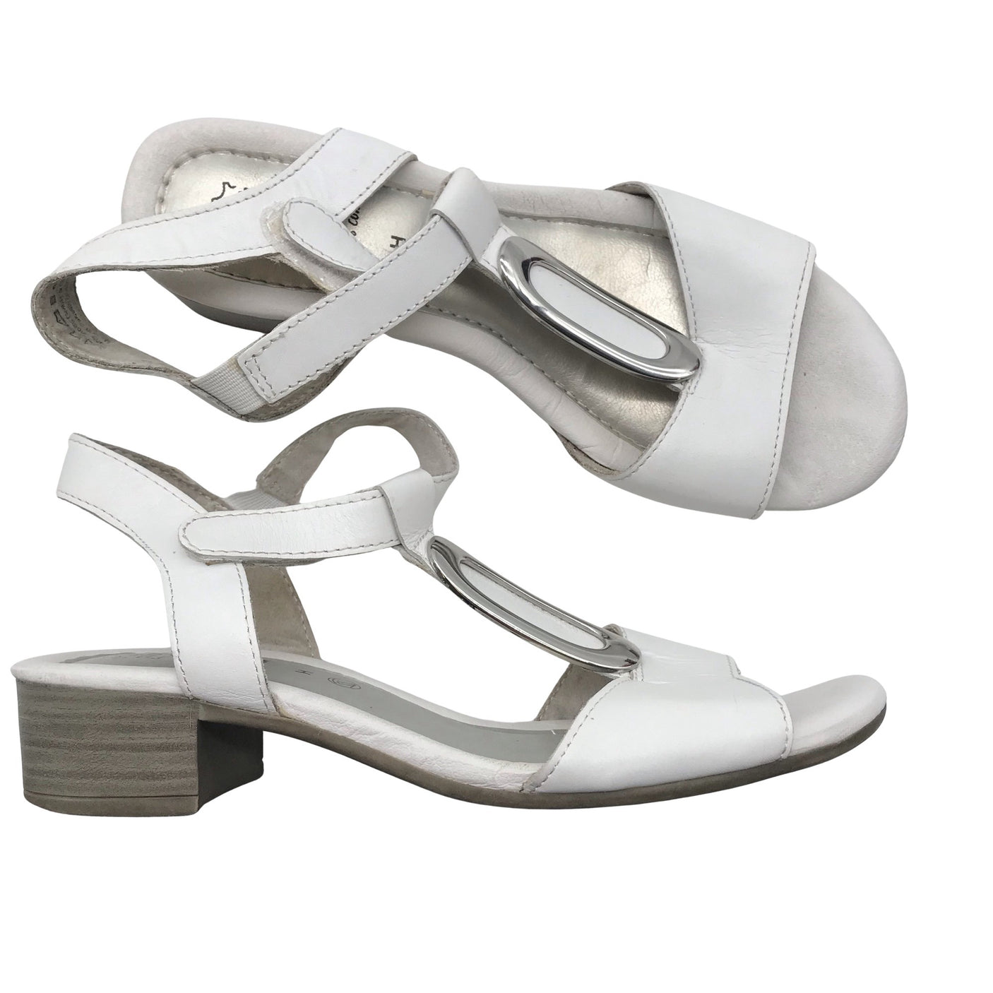 Unisex Jana - Heeled sandals, size 38 - White (1)