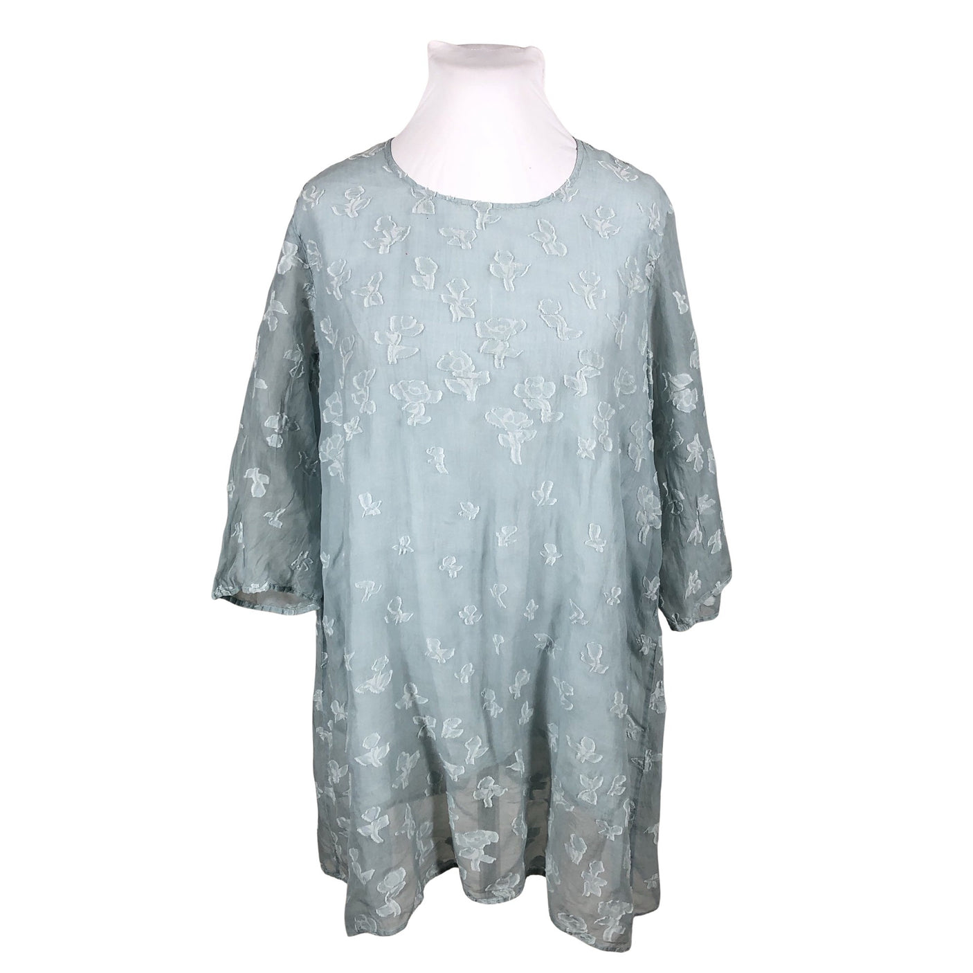 Unisex Grizas - Schiffon tunic, size 46 - Light blue (1)