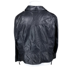 Unisex Ulla Popken - Leather jacket, size 50 - Blue (2)