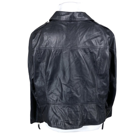 Unisex Ulla Popken - Leather jacket, size 50 - Blue (2)