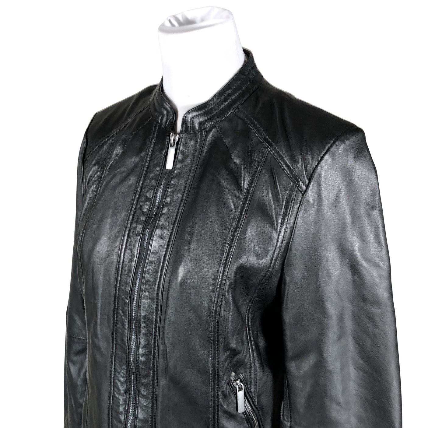 Unisex Saki - Leather jacket, size 40 - Black (3)