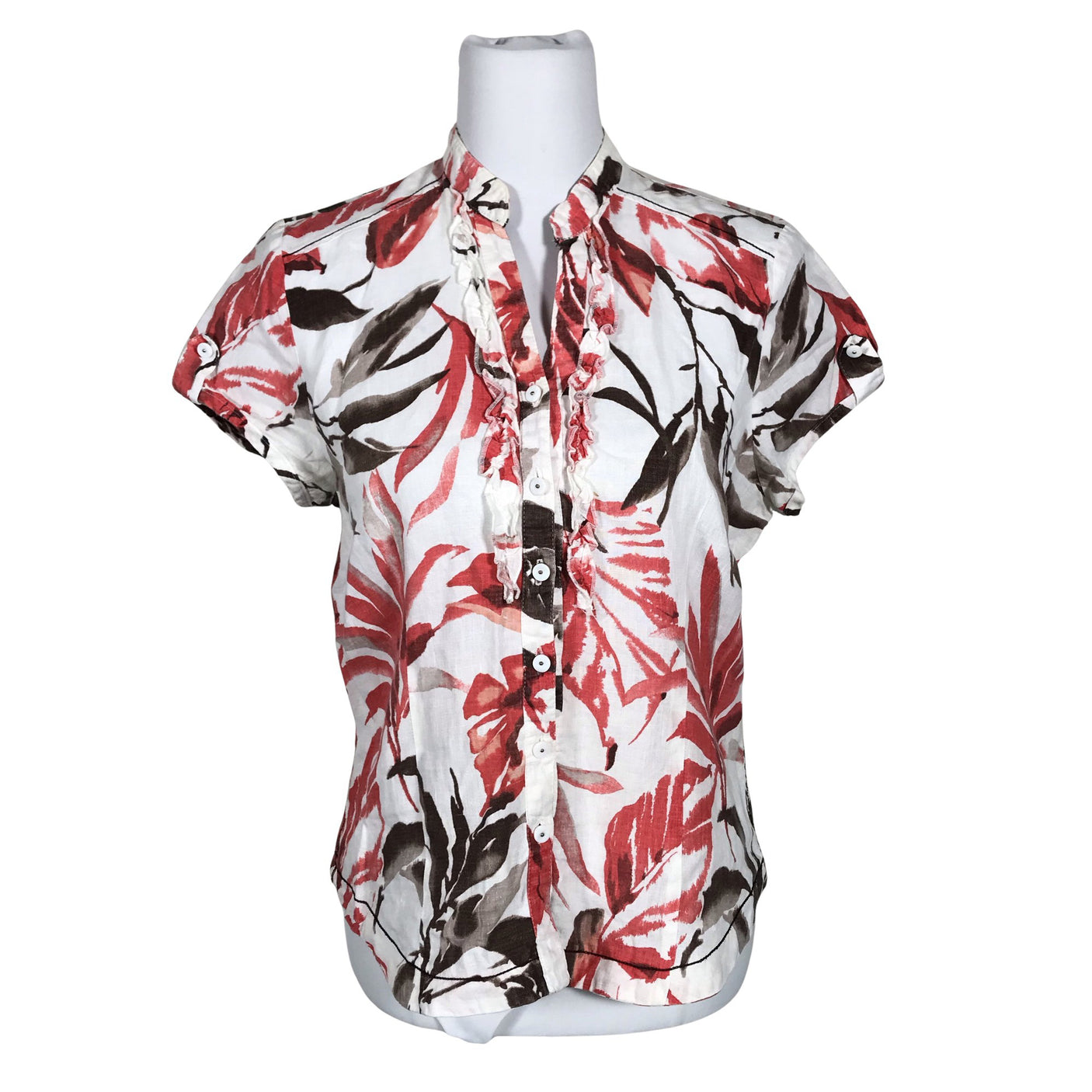 Unisex Steilmann - Short-sleeved blouse, size 38 - White (1)
