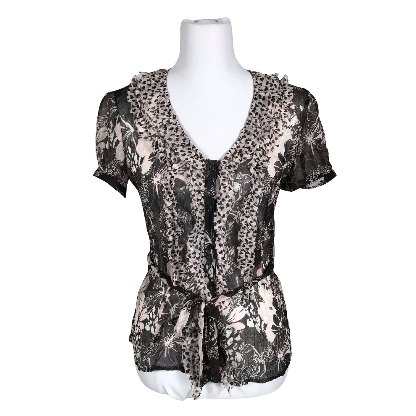 Unisex s.Oliver - Short-sleeved blouse, size 36 - Brown (2)