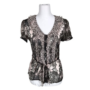 Unisex s.Oliver - Short-sleeved blouse, size 36 - Brown (2)