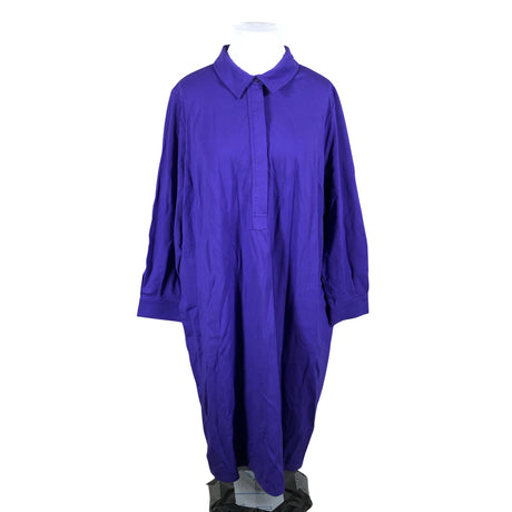 Unisex Ulla Popken - Tricot dress, size 58 - Violet ()