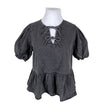 Unisex Lindex - Short-sleeved blouse, size 44 - Gray ()