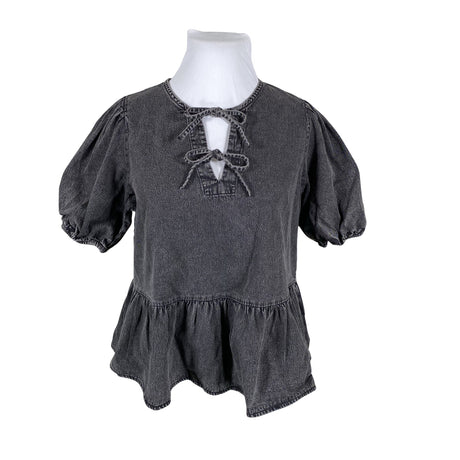 Unisex Lindex - Short-sleeved blouse, size 44 - Gray ()