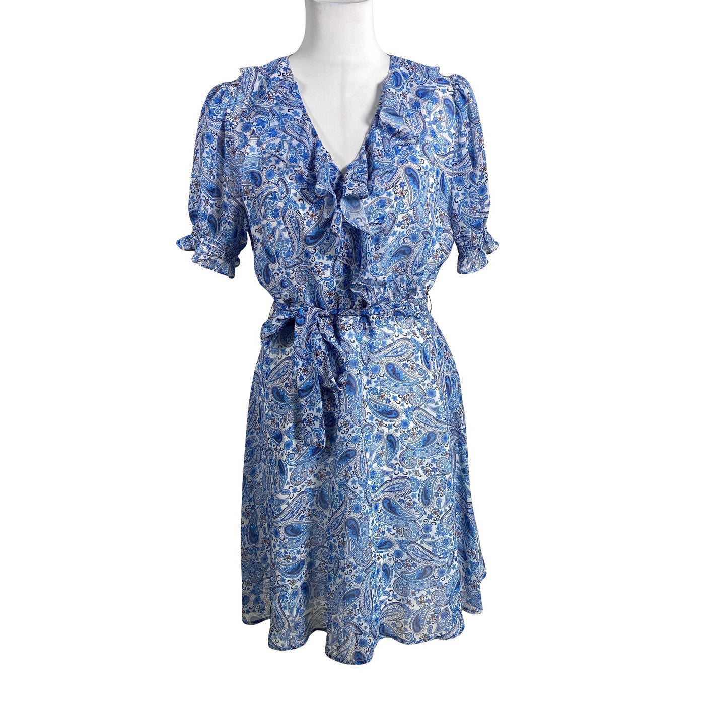 Unisex Smashed Lemon - Schiffon dress, size 38 - Blue (1)