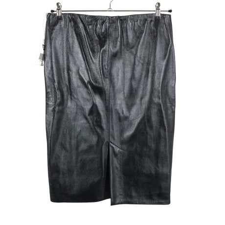 Unisex Handmade - Leather skirt, size 42 - Black (2)