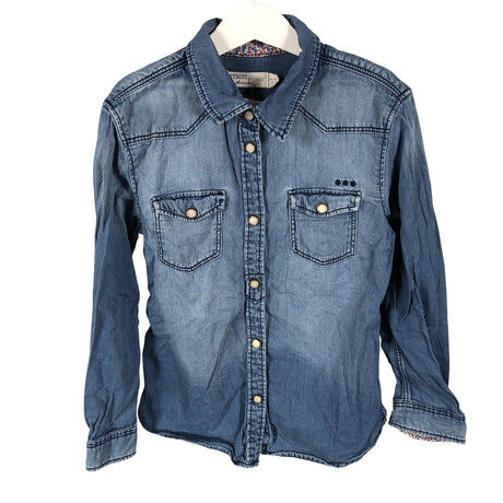 Unisex Lindex - Denim shirt, size 134 - 140 - Blue ()