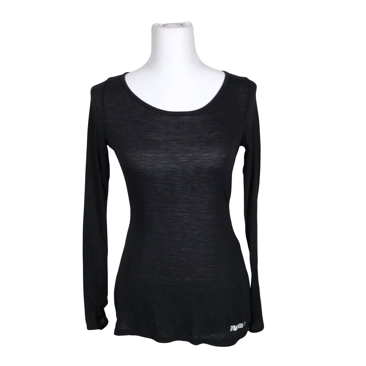 Unisex Gymshark - Sports shirt, long sleeve, size 38 - Black (3)