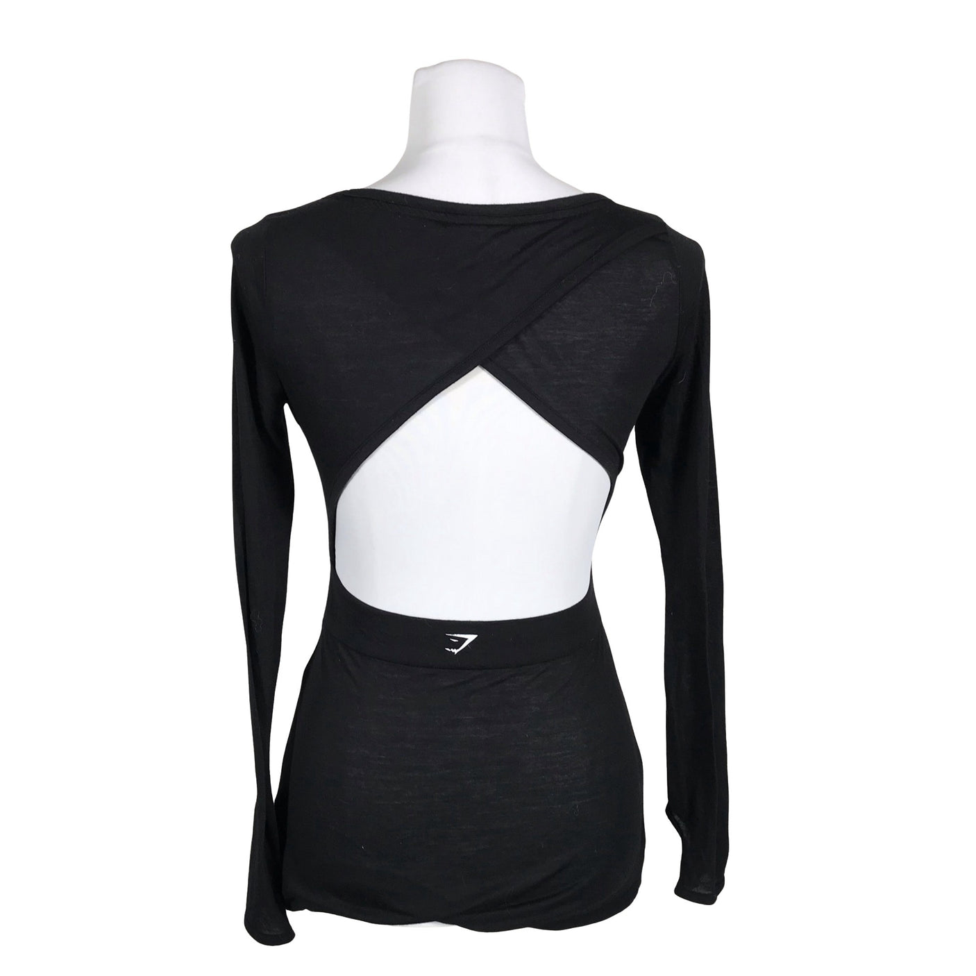 Unisex Gymshark - Sports shirt, long sleeve, size 38 - Black (5)