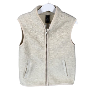 Unisex Soc - Fleece vest, size 122 - 128 - Natural white (1)