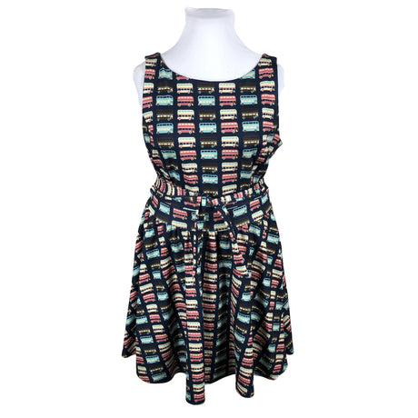 Unisex Lady Vintage - Tricot dress, size 44 - Blue ()