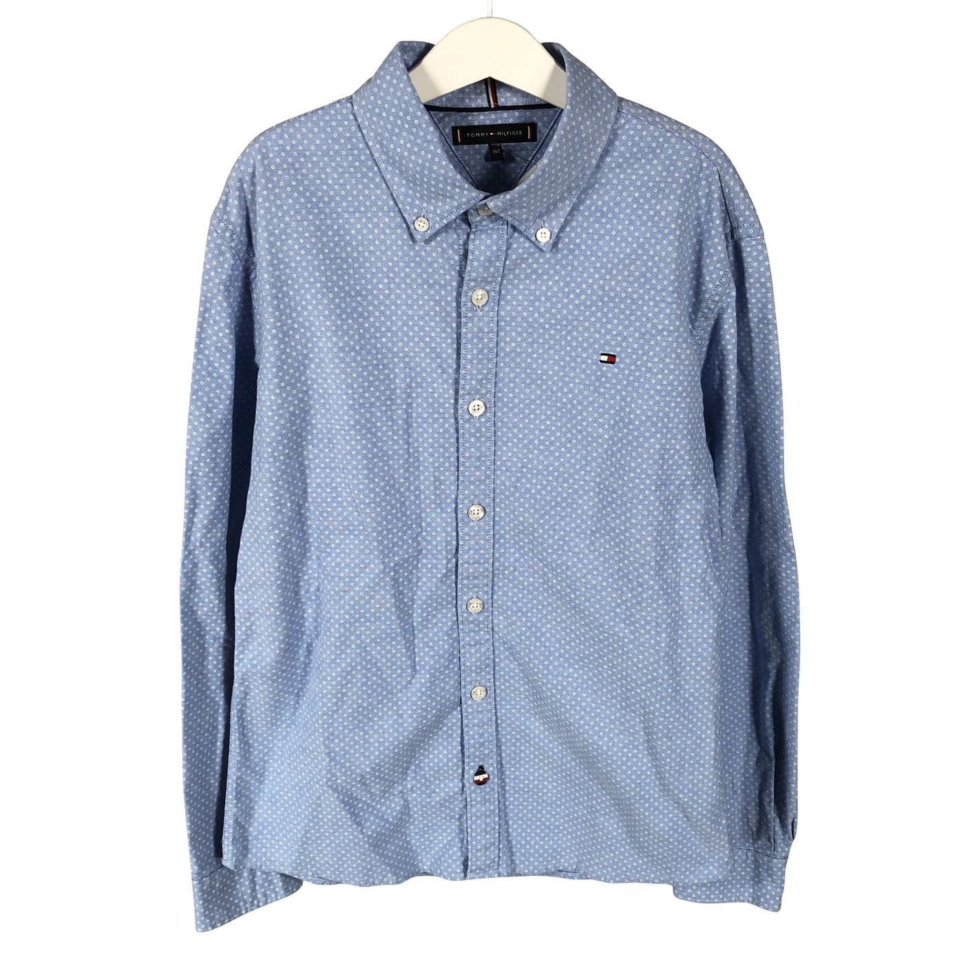 Unisex Tommy Hilfiger - Collared shirt, size 152 - 158 - Light blue (1)