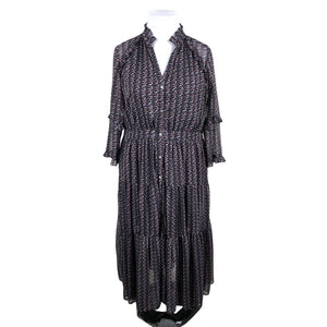 Unisex Rue de Femme - Schiffon dress, size 44 - Black (1)