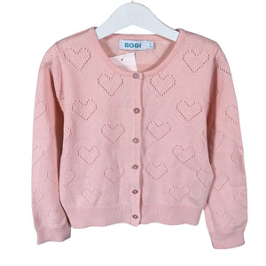 Unisex Bogi - Cardigan, size 116 - 122 - Light pink (1)