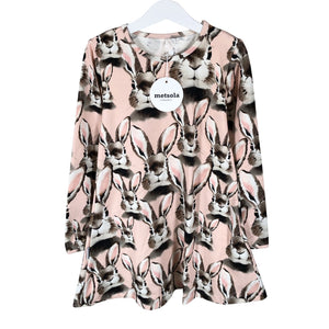 Unisex Metsola - Tricot dress, size 122 - 128 - Light pink (1)