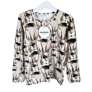 Unisex Metsola - Tricot shirt, size 122 - 128 - Beige (1)