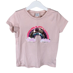 Unisex Lindex - T-shirt, size 116 - 122 - Light pink (1)