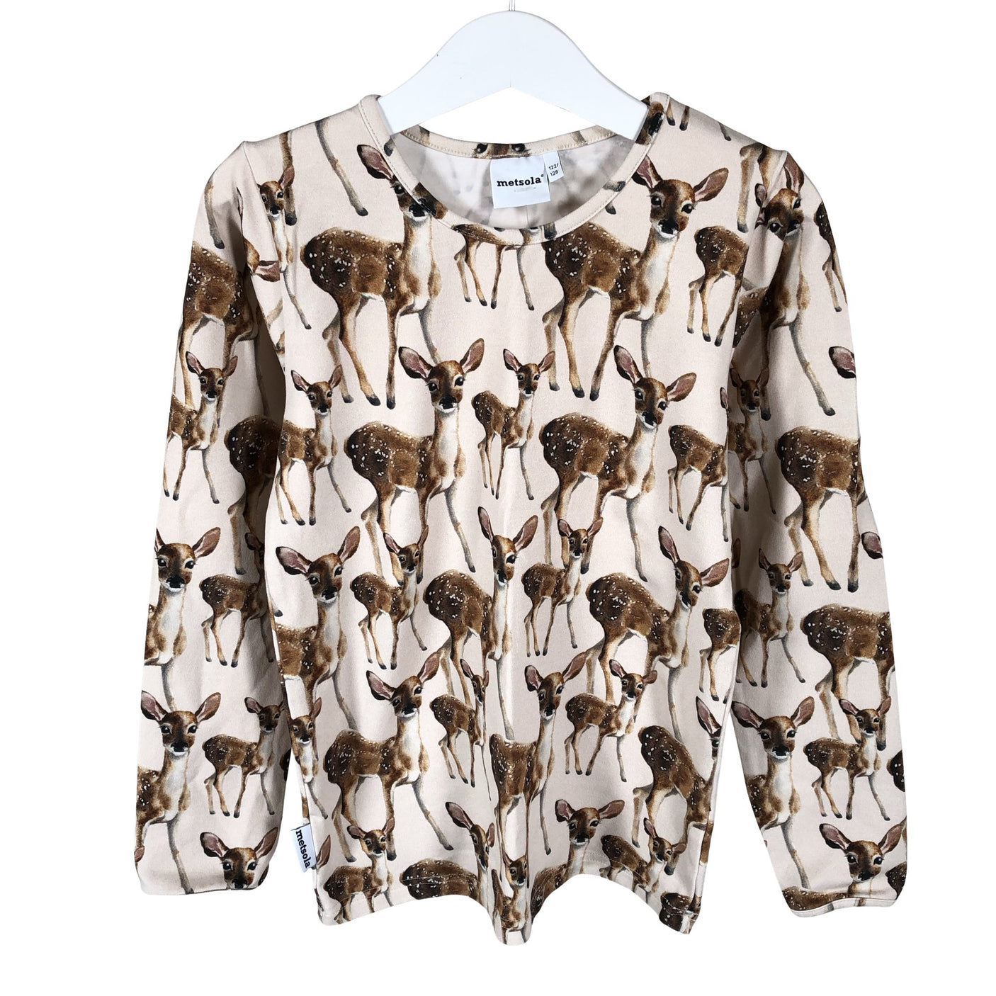 Unisex Metsola - Tricot shirt, size 122 - 128 - Beige (1)