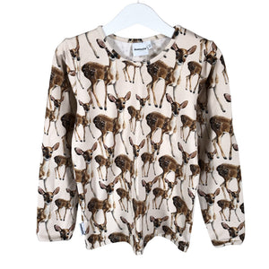 Unisex Metsola - Tricot shirt, size 122 - 128 - Beige (1)