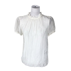 Unisex Mosaic - Short-sleeved blouse, size 38 - White (1)