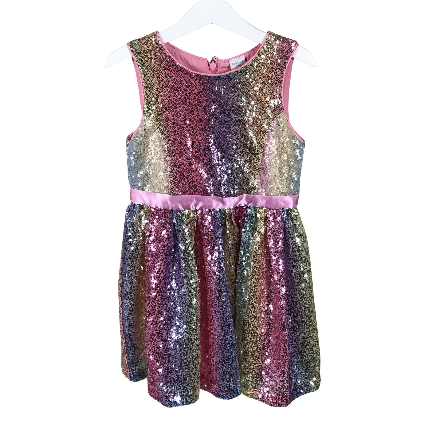 Unisex Lindex - Party dress, size 122 - 128 - Light pink (1)