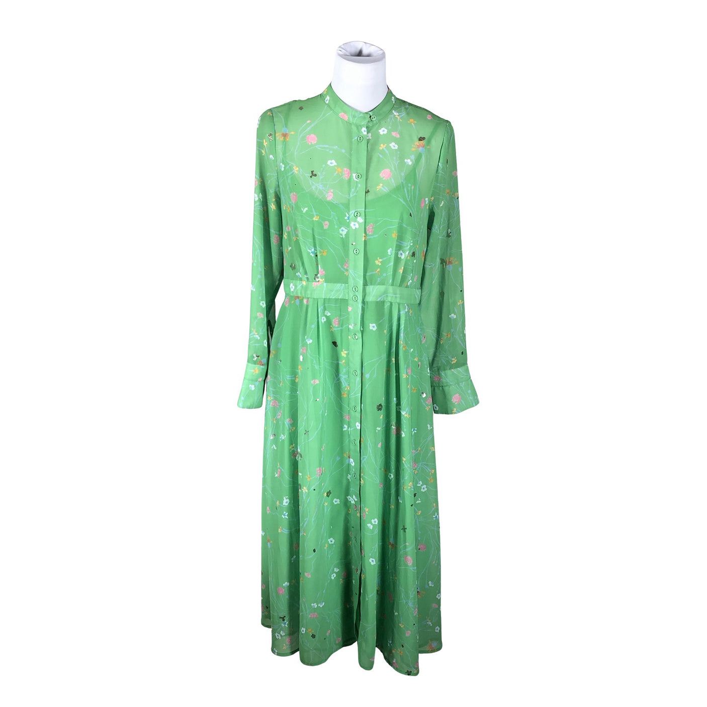 Unisex Nümph - Schiffon dress, size 36 - Green (1)