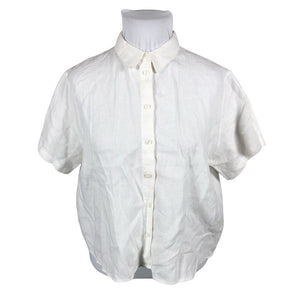 Unisex Samsoe&Samsoe - Short-sleeved blouse, size 42 - Natural white (1)