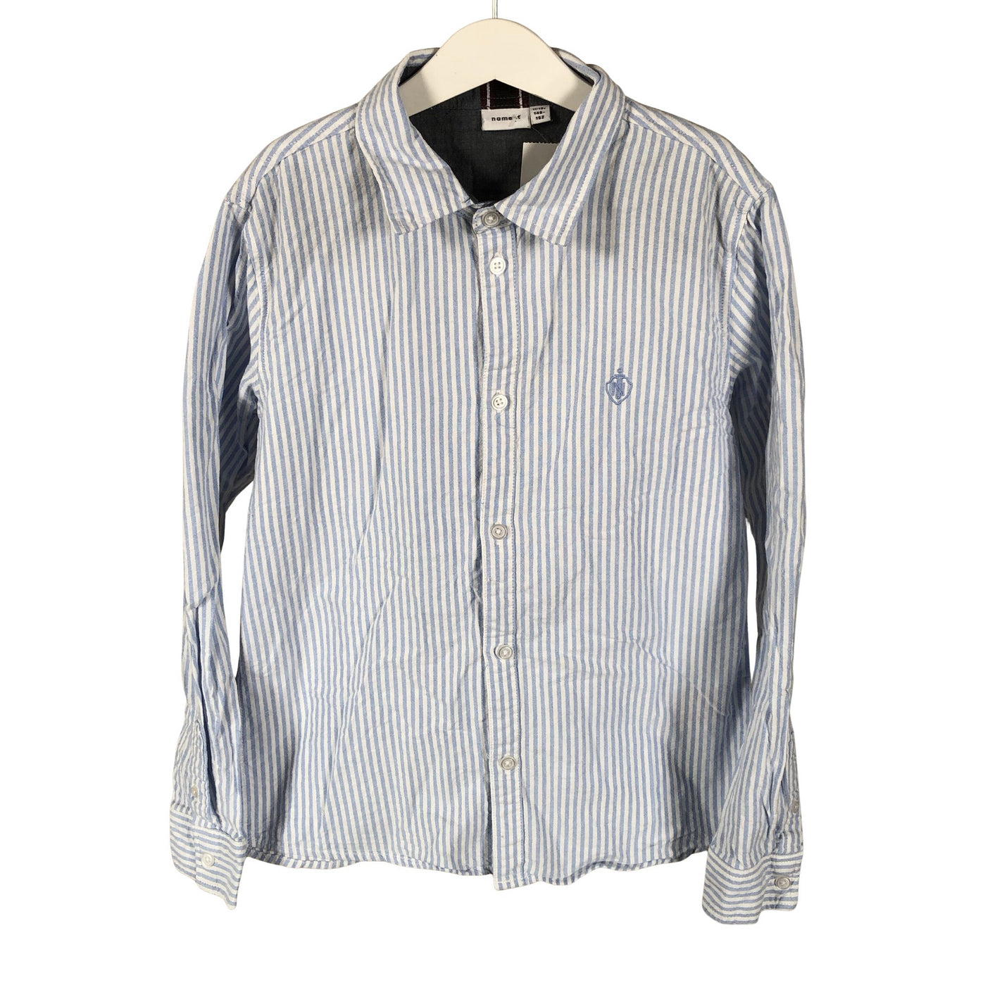 Unisex Name It - Collared shirt, size 146 - 152 - Light blue (1)