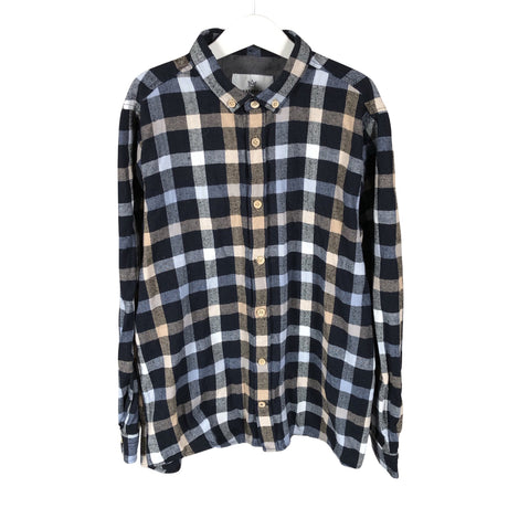 Unisex Kronstadt - Flannel shirt, size 140 - 146 - Blue ()