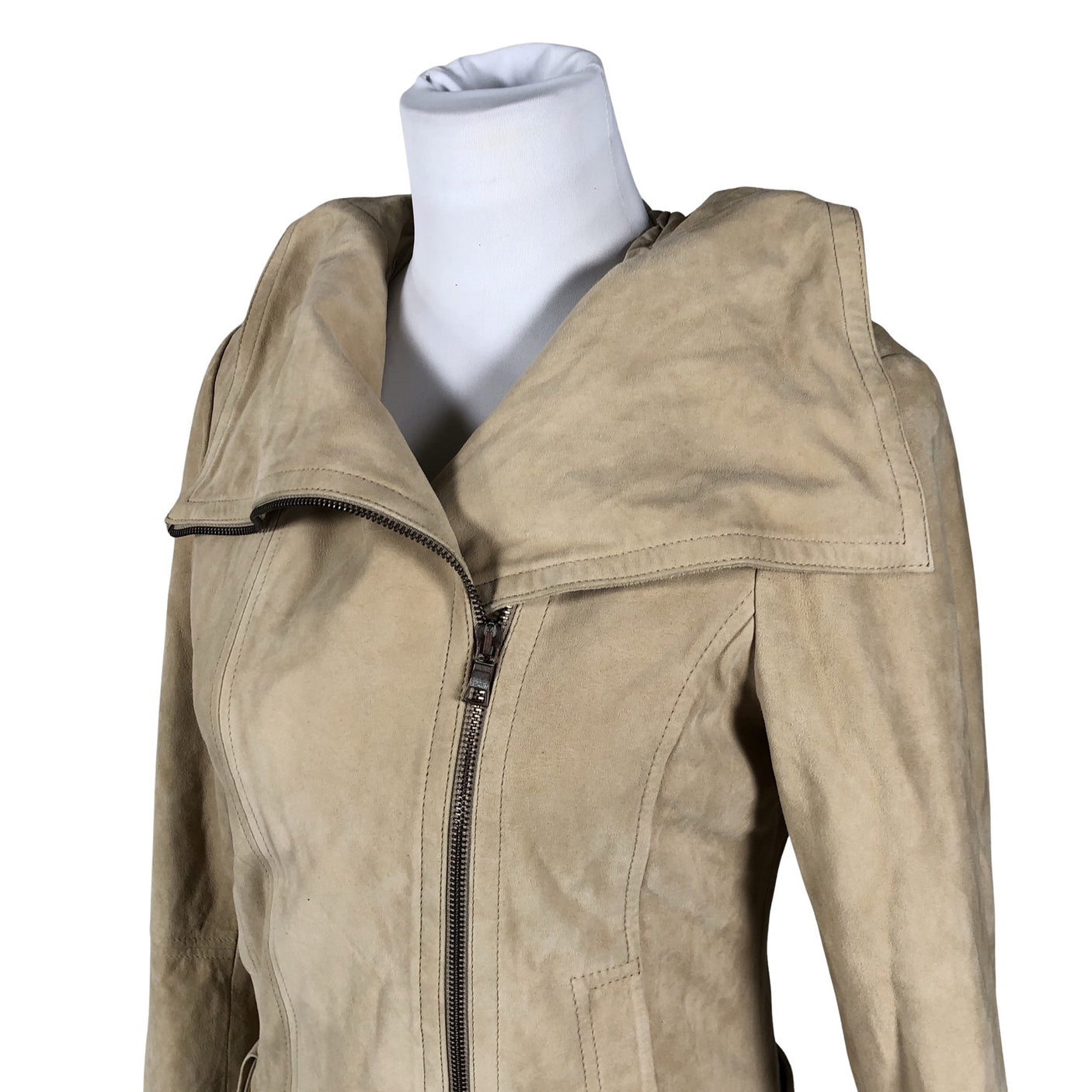 Unisex Esprit - Leather jacket, size 38 - Beige (3)
